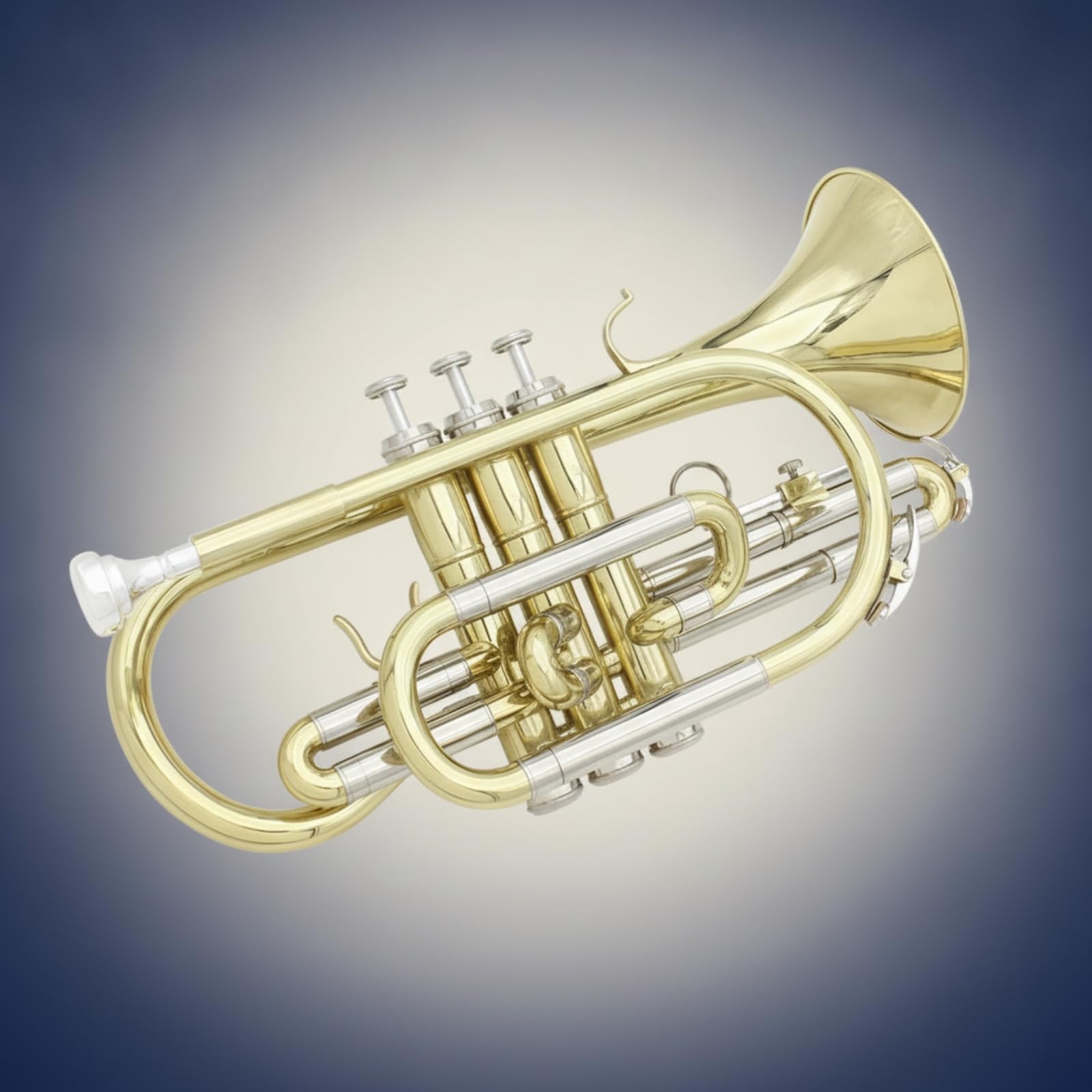 Baoblaze Bb Profesional de Viento de Latón Instrumento de Pistones Confiables Resonancia Estable Cepillos de Limpieza Guantes Incluidos Adecuada para Estudiantes Desfiles Actuaciones al Aire Libre