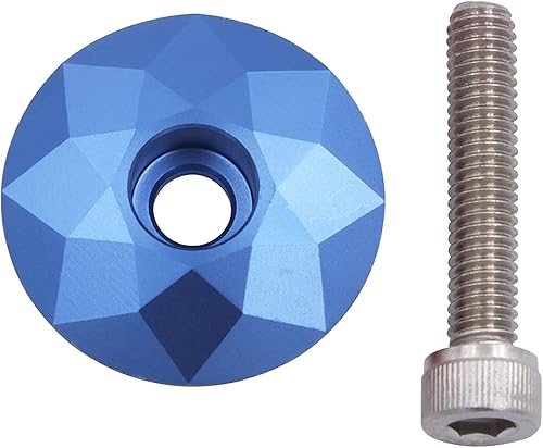 Miniatura 7 de NUEAYMS Espacio de auriculares con parte superior de vástago, tapa de aluminio para auriculares de bicicleta, cubierta de vástago de bicicleta con