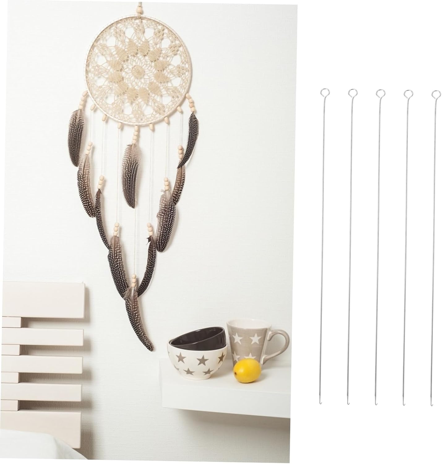 jojofuny 10pcs Beaded Needles DIY Beading Tools Thin Hook Fine Beaded Hooks for Jewelry Making and Crafting Accessories