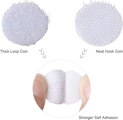 Miniatura 3 de Puntos autoadhesivos, 1000 unidades (juego de 500 pares) de 0.78 pulgadas0.787 in de diámetro, cinta adhesiva de nailon de 0.78 pulgadas de