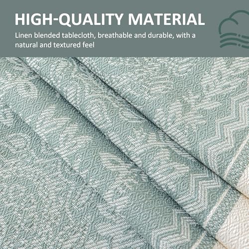 Linen Tablecloths for Square Tablecloth,Beige Tablecloth Advanced Waterproofing Technology for Dinningroom,Farmhouse