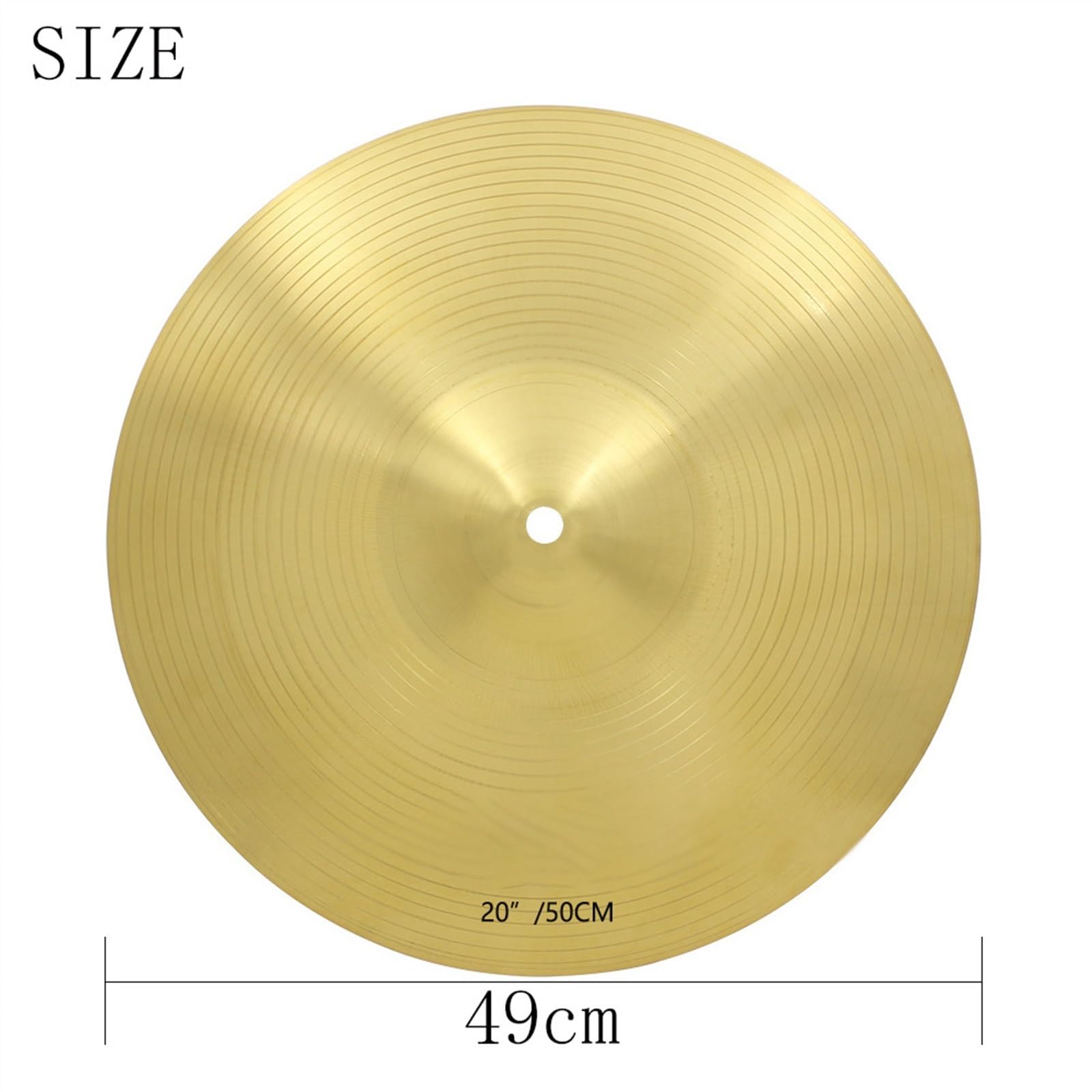 Cymbal Brass Percussion Instruments Pièces Accessoires Crash Hi-Hat Drum Cymbals Kit Cymbales pour débutants (Color : 20-inch)