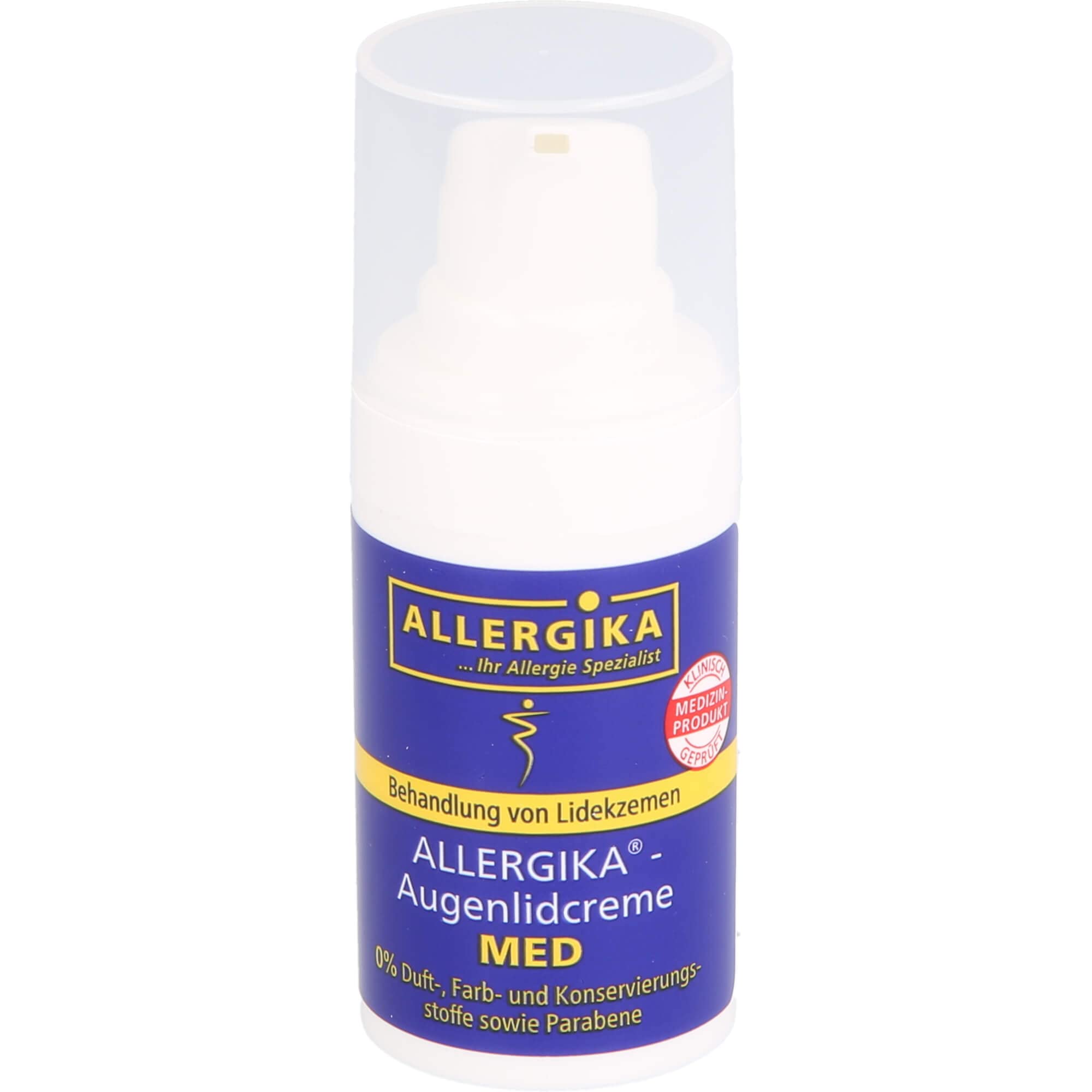 Allergika Med Augenlidcreme, 15 ml, Schnelle Linderung von Rötung, Schuppung und Hauttrockenheit