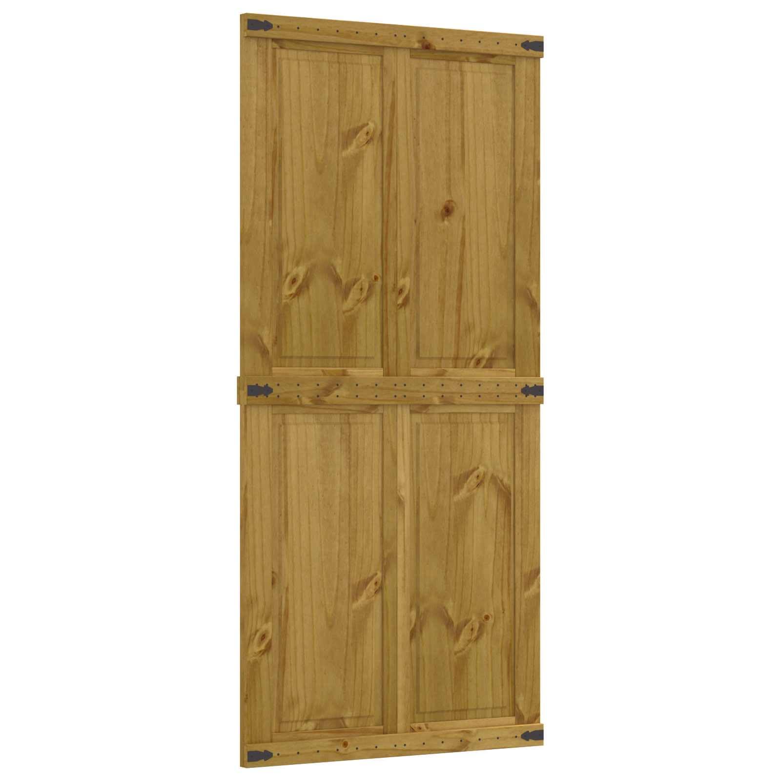 Generisch Scheunentür Corona Honigbraun 100 x 210 cm Massives Kiefernholz,Heimwerkerbedarf,Baumaterialien,Türen-42021182