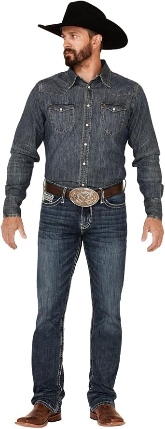 Cinch Ian Dark Wash Performance - Jeans ajustados elásticos para hombre,  color índigo 34W x 32L : Ropa, Zapatos y Joyería - Amazon.com