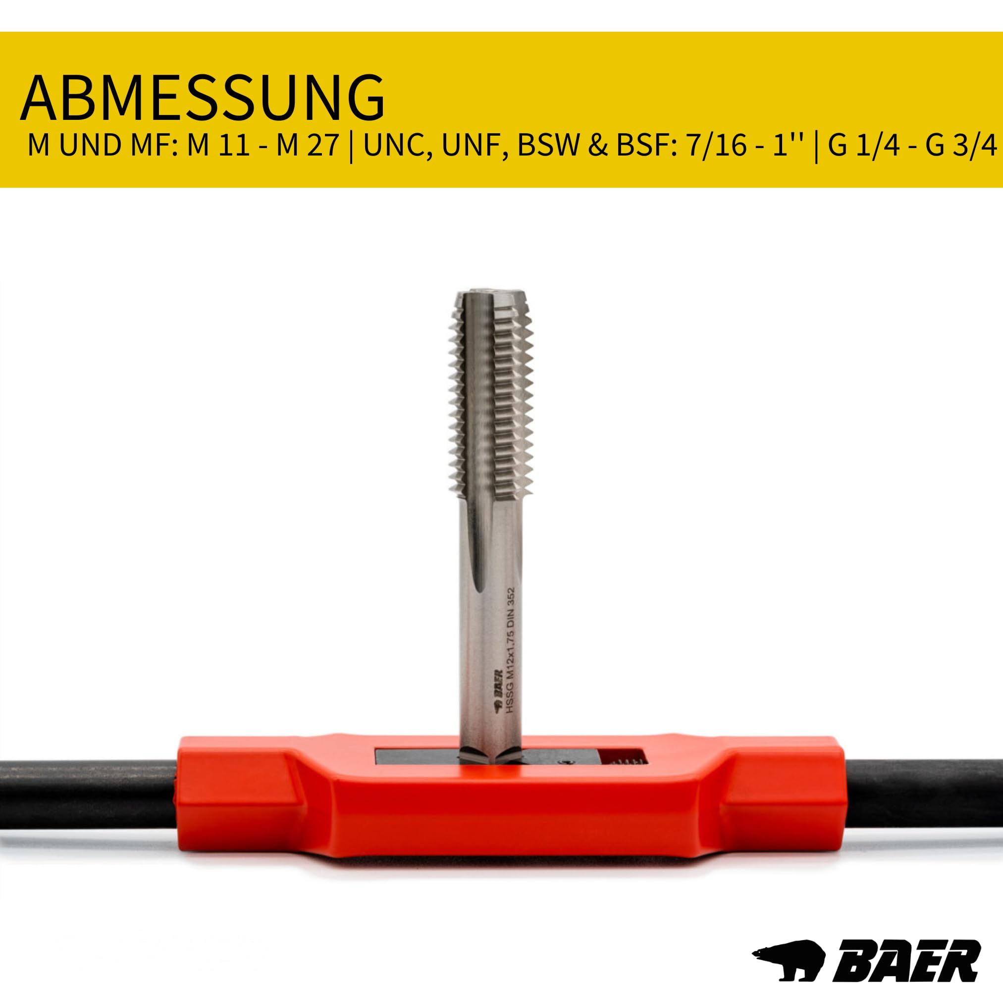 Baer Tourne-à-gauche pro réglable Taille 4 | M 11-27 | 7/16-1" | G 1/4-3/4