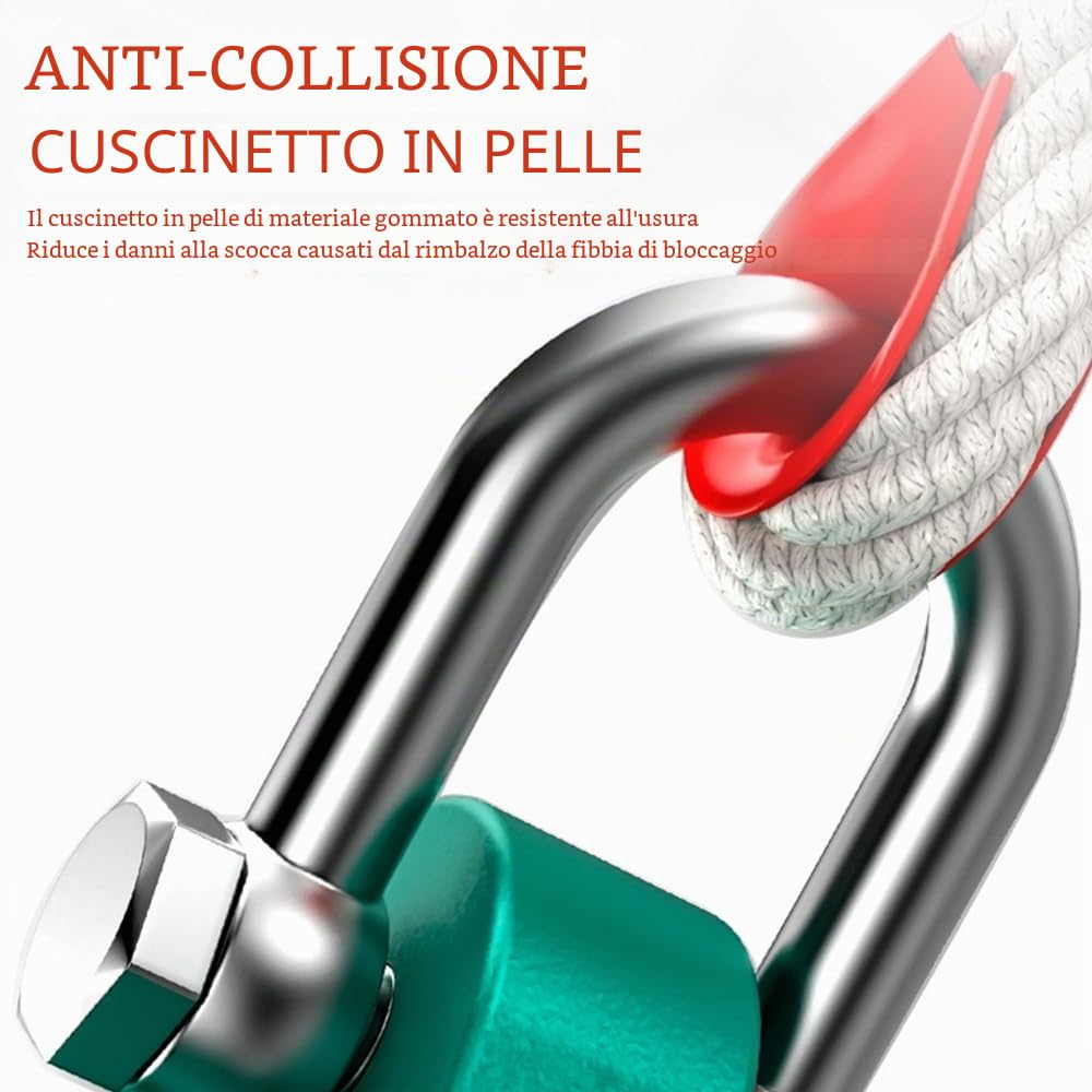 Lotvic Dispositivo Anticaduta Retrattile 10m, Anticaduta a Richiamo Automatico, Anticaduta di Tipo Retrattile, Dispositivo di Sicurezza Dell'altezza per Ponteggi e Tetti, Carico Massimo 150 kg