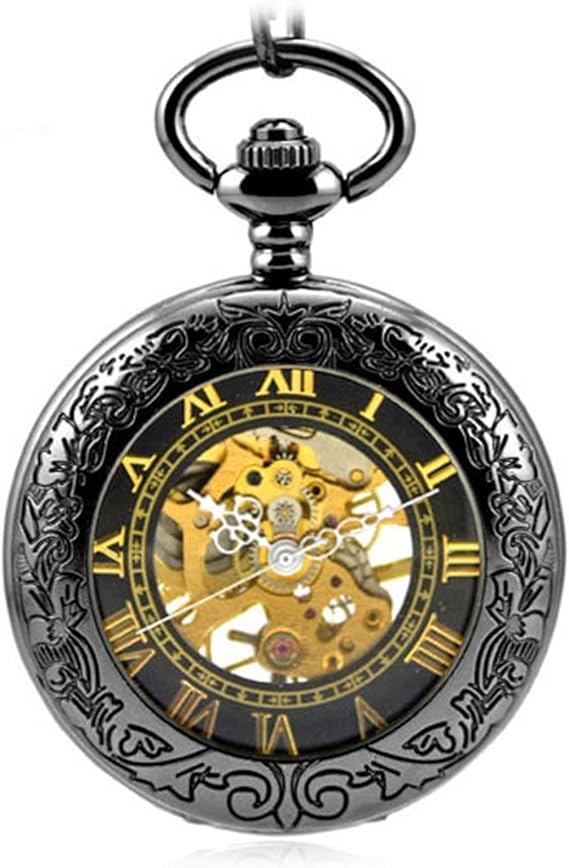 Amazon | 懐中時計 アンティーク風 レトロな機械式懐中時計