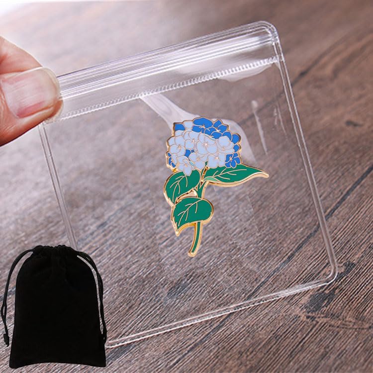 Image of Enamel Pin Floral Boutonniere for Women, Hydrangea Flower Pin Lapel, for Women, Men, Teens, Teachers, Nurses, Doctors, Lawyers, Party, Wedding, Prom, Anniversary, Birthday Gift