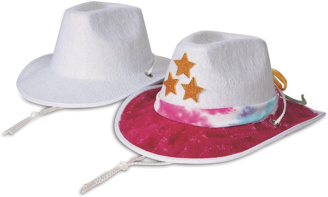 S&S Worldwide Cowboy Hats (Pack of 48) - Fun Decorate & Play Hats, 11.5"x12.25", Perfect for Western Theme8 White