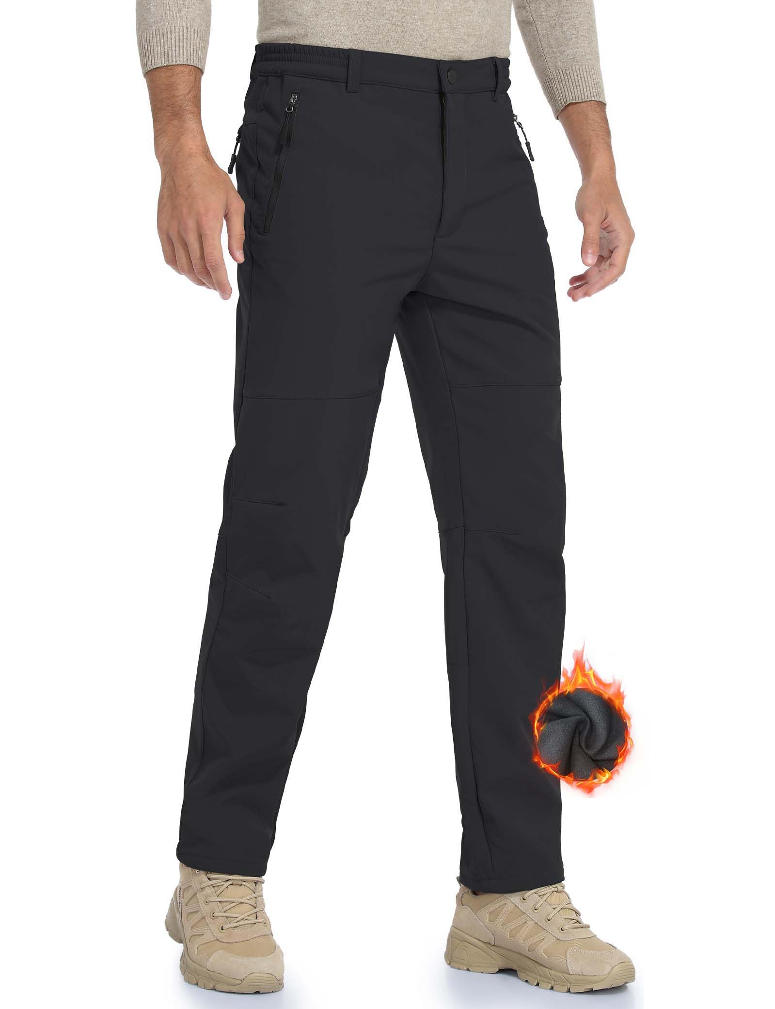 HFDWYJ Pantaloni Trekking Uomo Invernali Impermeabile Pantaloni Uomo per attività All'aperto da Sci Neve Arrampicata Escursionismo Caldo