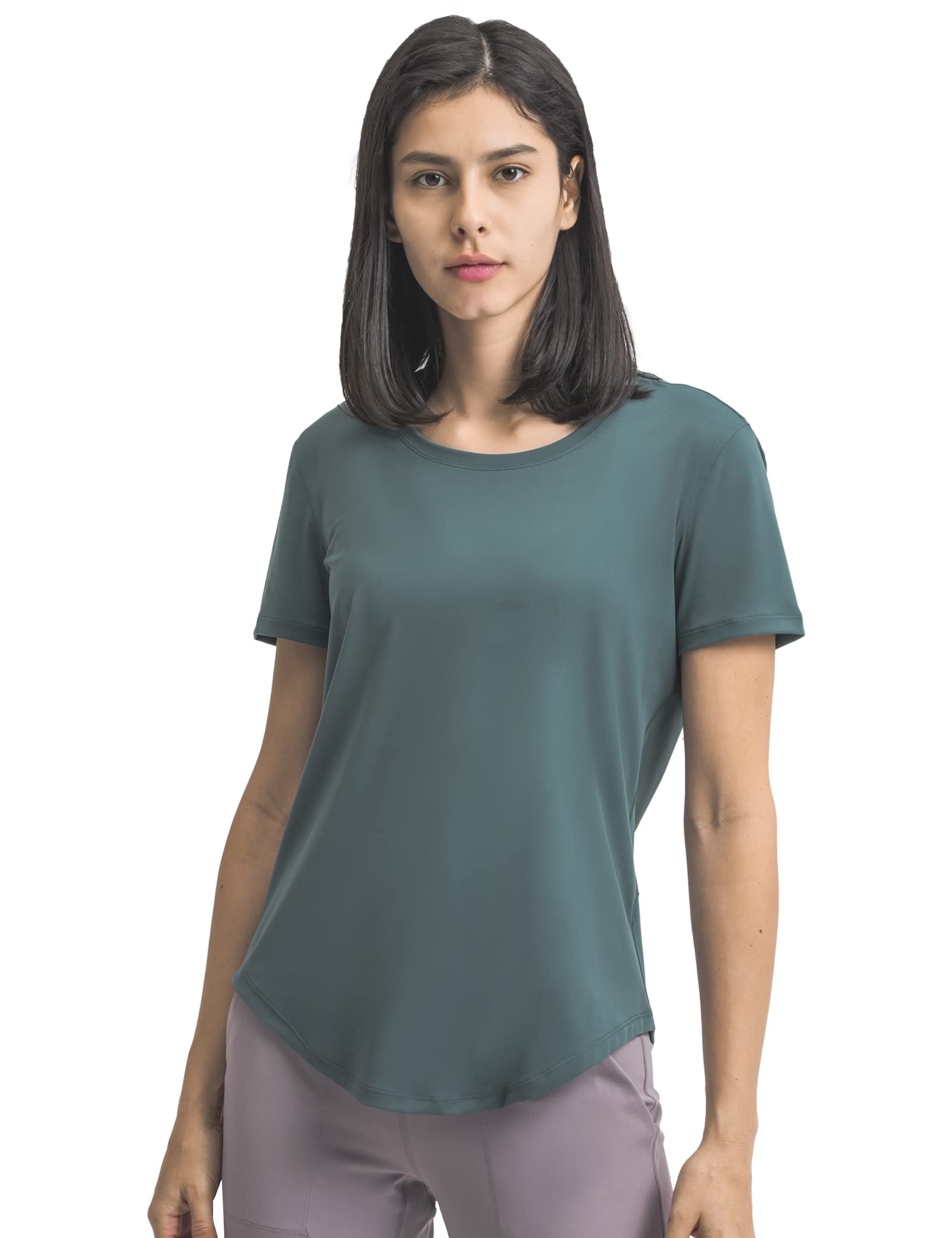Damen Funktionsshirt Kurzarm, Schnelltrocknendes Sport T-Shirt Leichtes Laufshirt Rundhals Trainingsshirt Oberteile Shortsleeve für Laufen Fitness, 3er Pack, 3 ad, XS