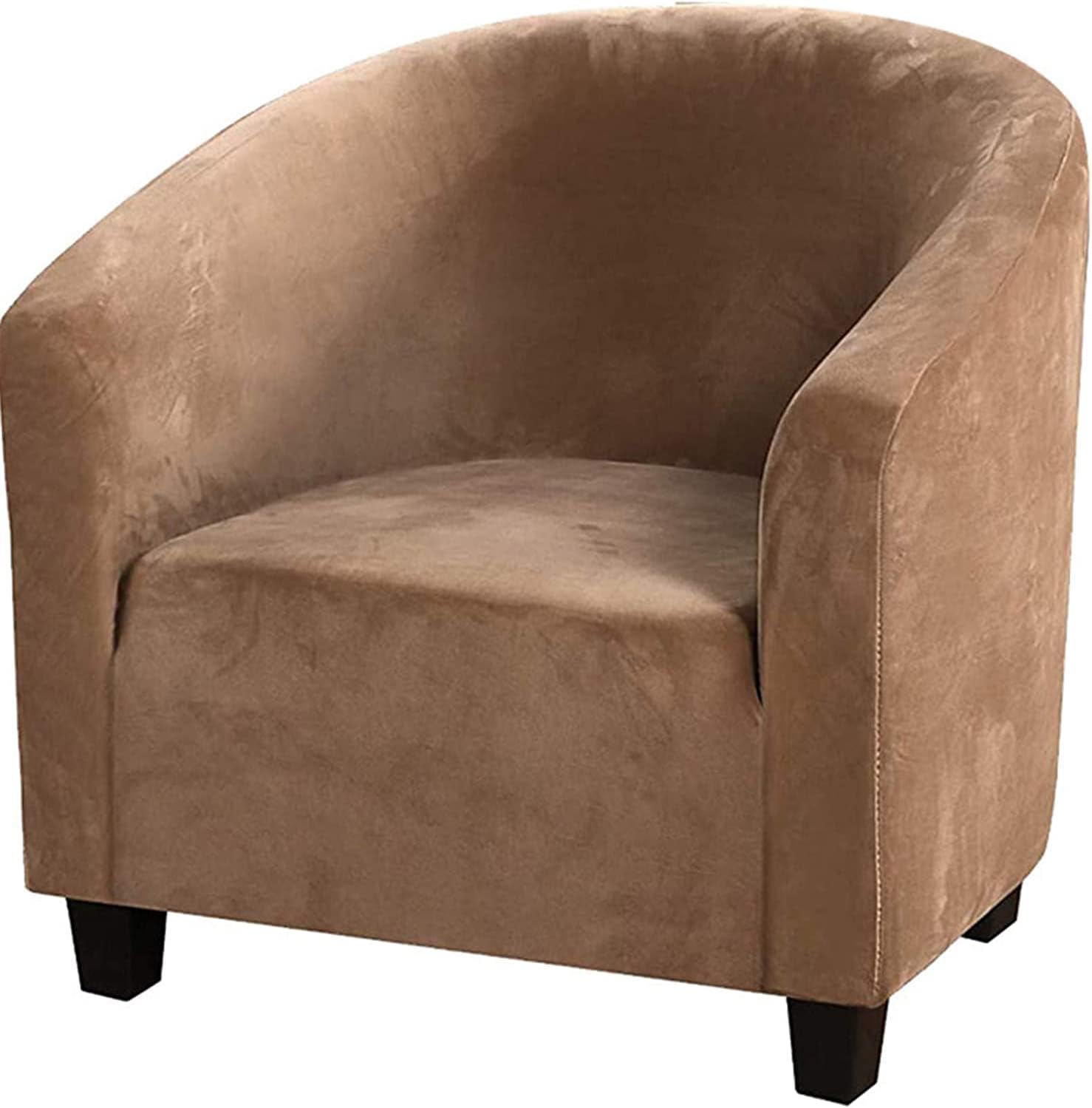 Velvet Tub Chair Slipcovers Stretch Club Chair Slipcover Super Soft Armchair Sofa Cover Couch Covers for Living Room (Color : Grey Blue, Size : 2 PCS)