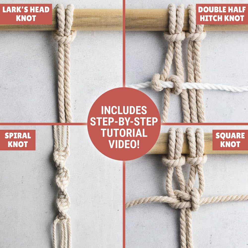 Kalakaram Macrame Kit for Beginners | DIY Art & Craft Kit for Kids, Teens & Adults | DIY Embroidery Activity Craft Set | Learn Knotting, Wall Hanging, Keychain & Handmade Décor | Birthday Gift for Girls, Boys, Kids Ages 10+ | Screen-Free Hobby Kit 4