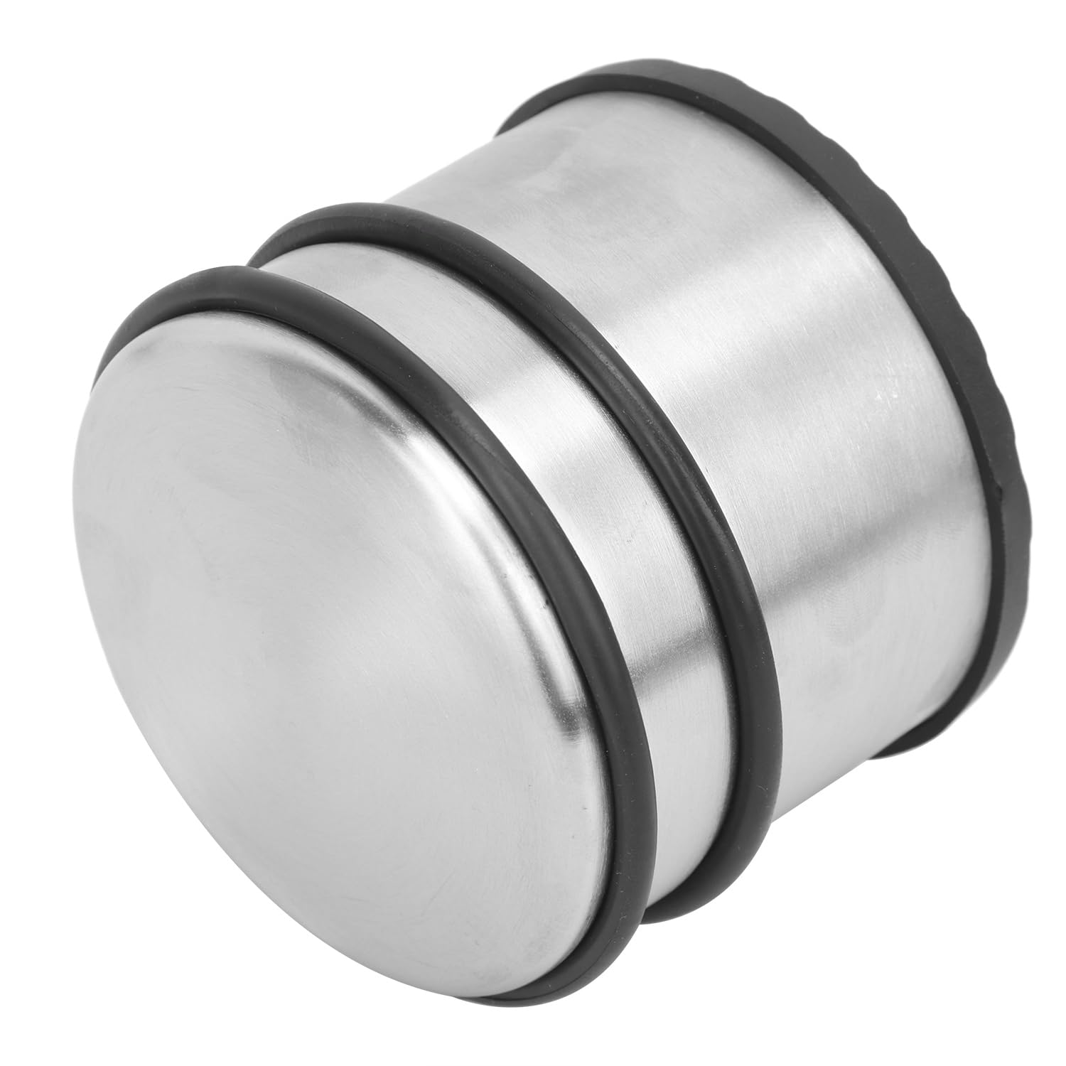 Paquete de 4 topes de puerta de acero inoxidable de 3.54 x 3 pulgadas, tope de puerta de piso de alta durabilidad y seguridad, topes de puerta con peldaños de gel de sílice para el hogar, oficina,