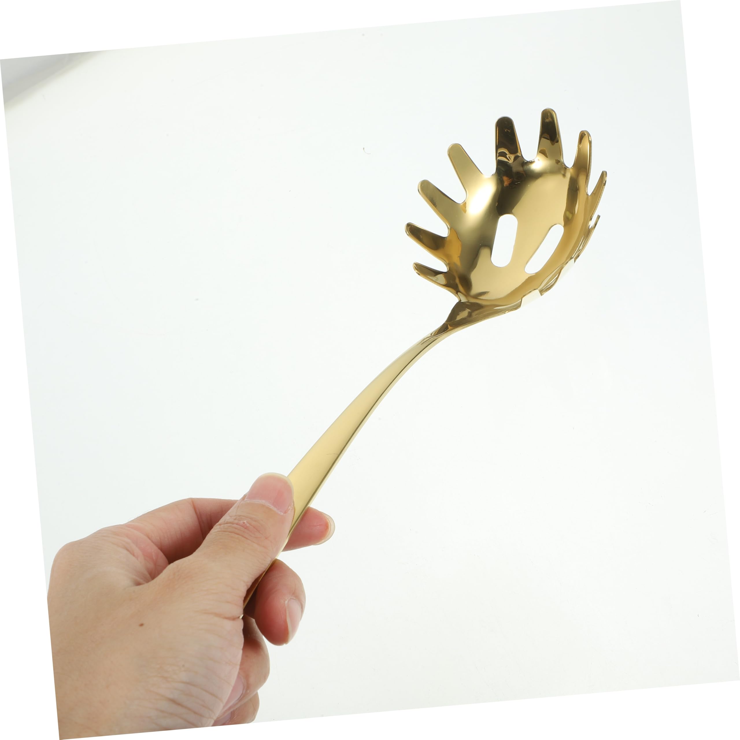 Nudellöffel aus 304 Edelstahl mit Küchensieb Funktion Mehrzweck Küchen Pasta Servierer Langlebig den Täglichen Gebrauch der Küche