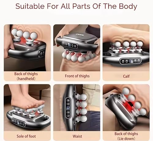 Miniatura 3 de 16 Head Massage Gun Set, Deep Tissue Percussion Massager with 3 Modes & 30 Intensities,Quiet Muscle Massage Gun for Back,Shoulders, Legs, Foot, Body