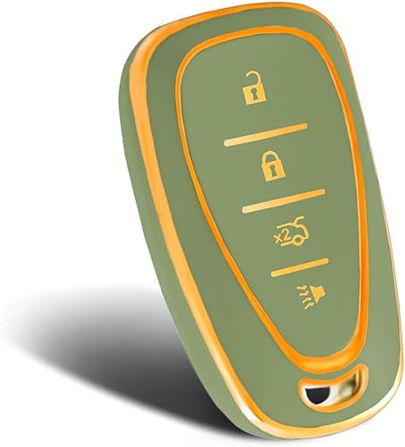 Compatible con la cubierta de llave Chevrolet, TPU suave de protección de 360 grados, compatible con Chevy Equinox Traverse Malibu Camaro Cruze