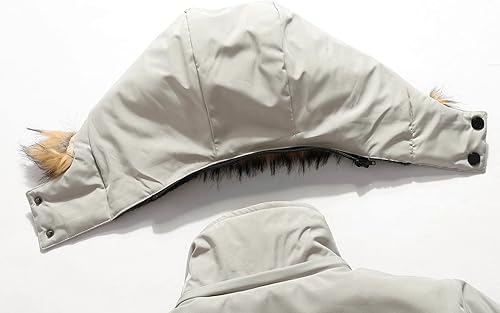 Miniatura 4 de MOERDENG Chaqueta de esquí impermeable para mujer, chaqueta de nieve de invierno cálida con capucha, abrigo de nieve de montaña resistente al