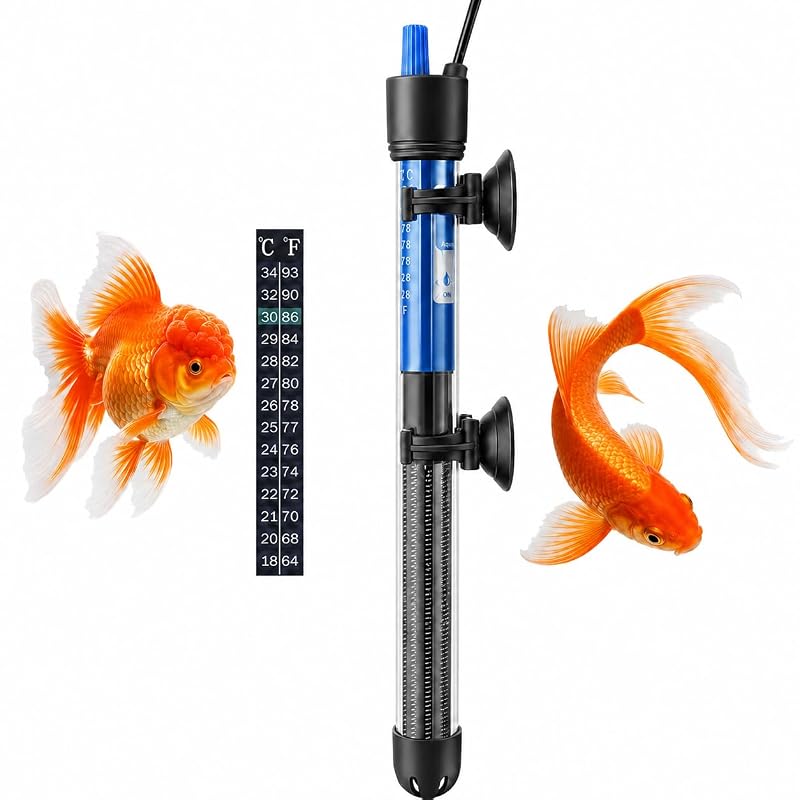 Aquecedor submersível para aquário Mylivell com termostato ajustável, 200 W para 151–246 L