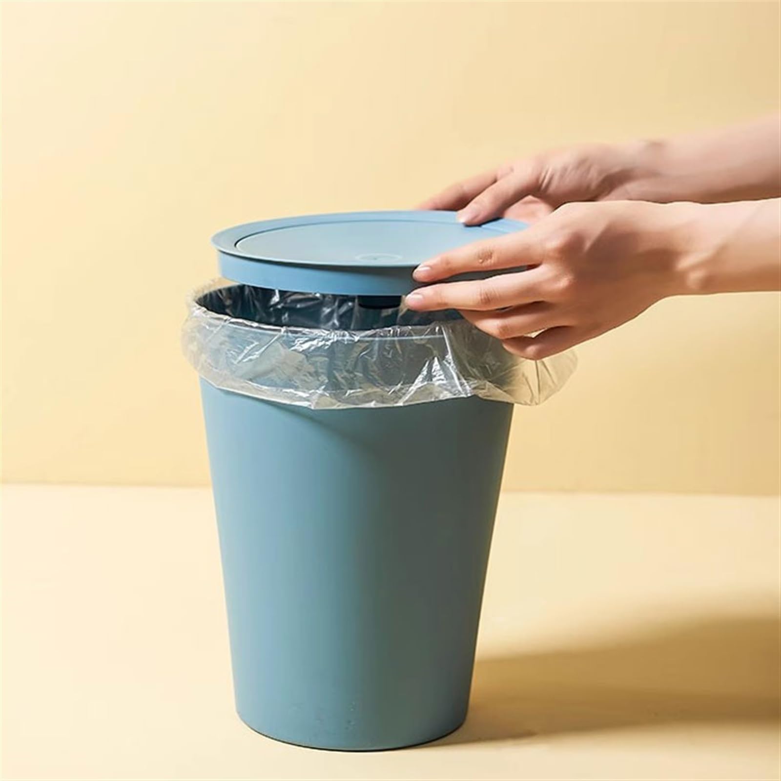 Cestino Cestino for la carta straccia for la casa, grande secchio for la spazzatura coperto, creativo e carino, soggiorno, camera da letto, bagno, bagno, cestino for la carta igienica senza coperchio