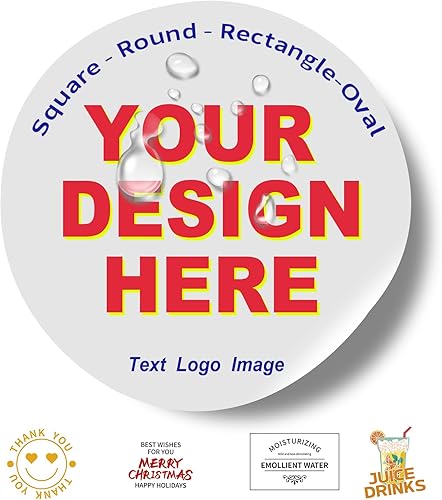 QLISGOALS Calcomanías personalizadas para logotipo de empresa, 2 pulgadas, 75 500 unidades, etiquetas adhesivas de vinilo personalizadas con texto,