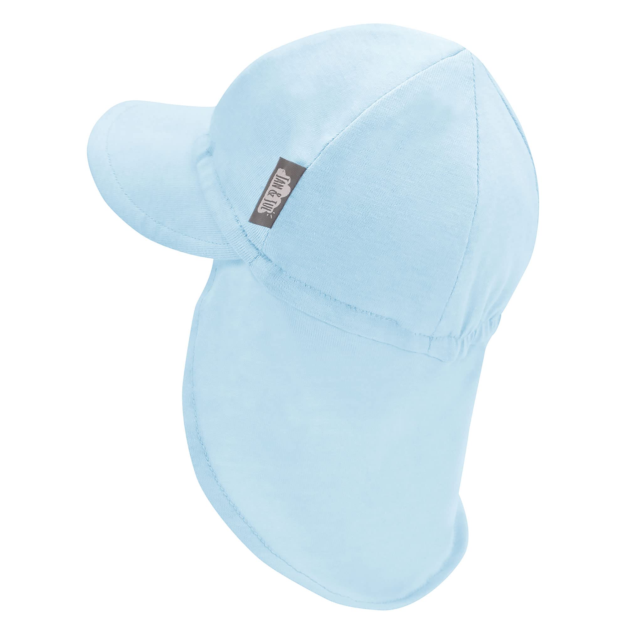 Jan & Jul Czapka niemowlęca dla chłopców lub dziewczynek z szeroką krawędzią i elastycznym tyłem (baby blue, rozmiar XS: 0-3 miesięcy), niebieski (Babyblau), 0-3 miesi?cy