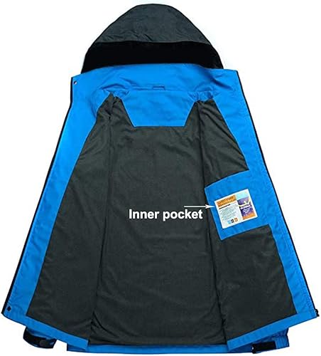 Miniatura 4 de Chaqueta impermeable para hombre con capucha y resistente al viento, para senderismo, pesca