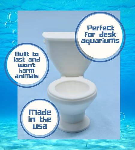 Miniatura 6 de Chatelet Decoración de acuario para inodoro  Decoraciones divertidas para acuarios de camarones y peces o terrarios de lagartos  Fabricado en