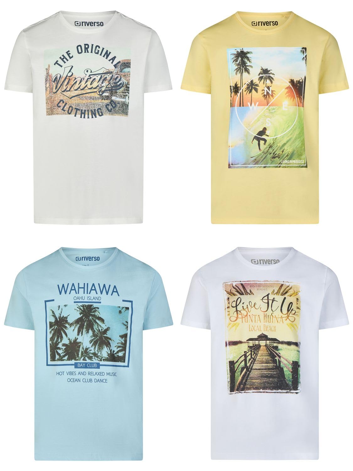 riverso Rivlukas 4 Unidades Camiseta Hombre