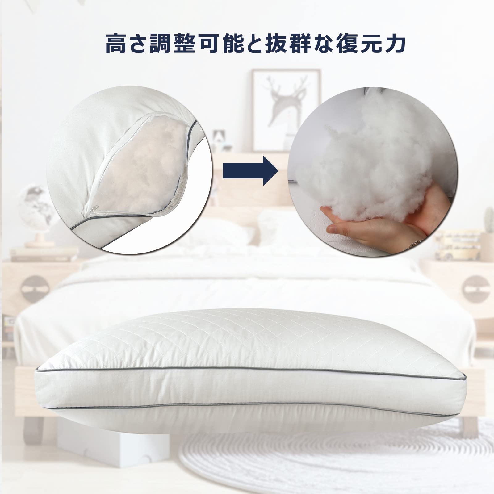 Amazon｜Umi(ウミ)-枕 マクラ 安眠枕 ホテル仕様 立体構造 快眠