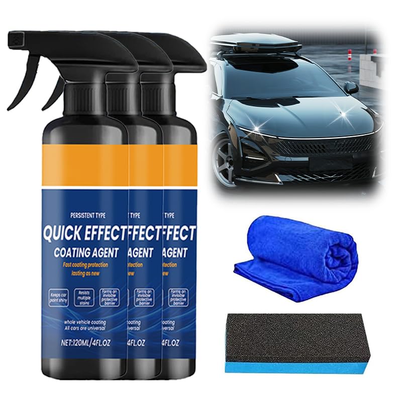 Image of Advanced Car Quick-acting Coating Agent Spray, 2026 New All-in-1 Waterless Wash & Shine, Ceramic Wax Polish for Paint Protection, Hydrophobic Coating for Cars, Quick Effect Scratch Repair (1)