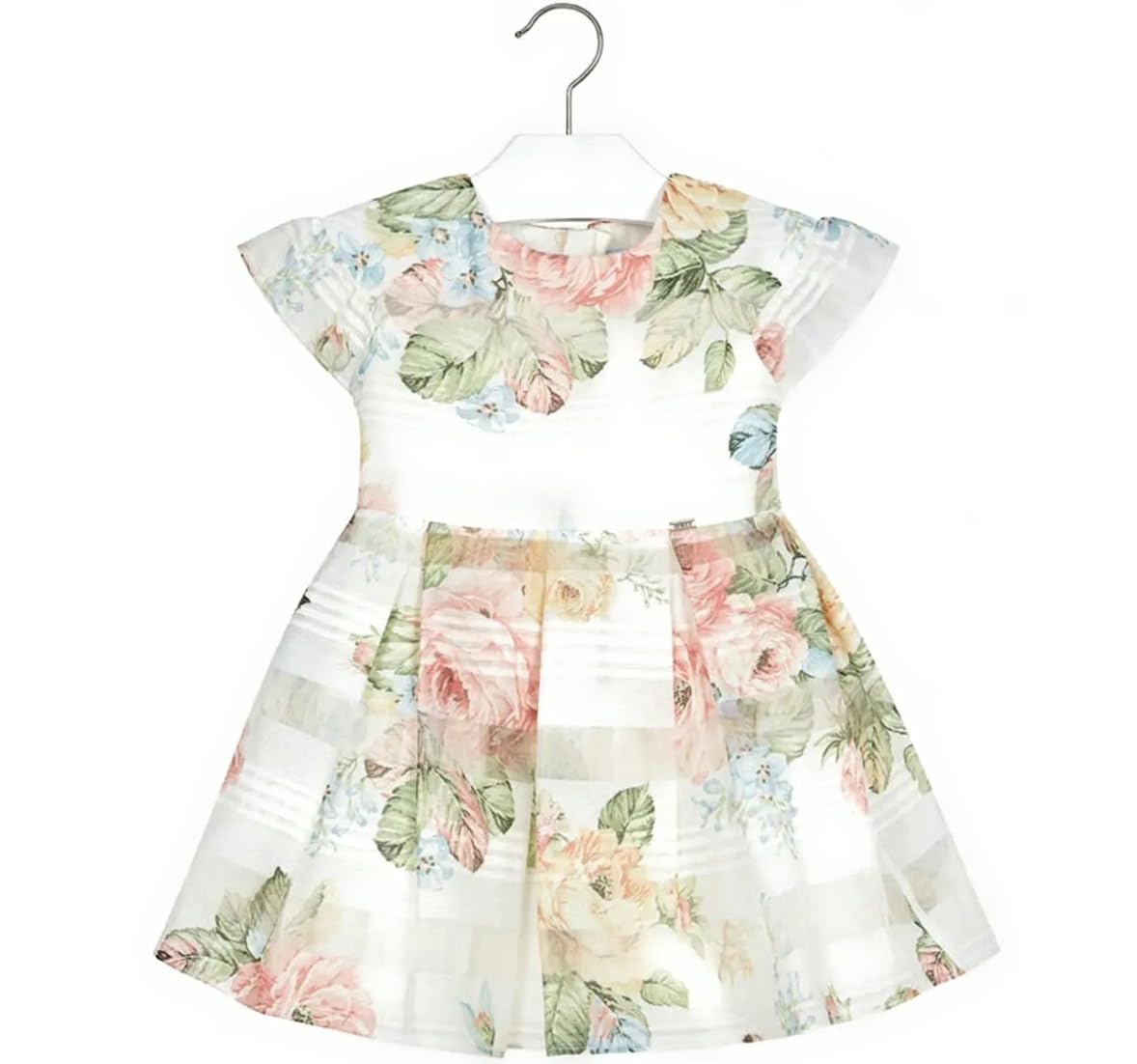 Mayoral Vestito Bambina 7 Anni – Abito Elegante a Fiori per Cerimonia, Matrimonio e Feste – Vestito Estivo Principessa con Gonna Svasata - 3930