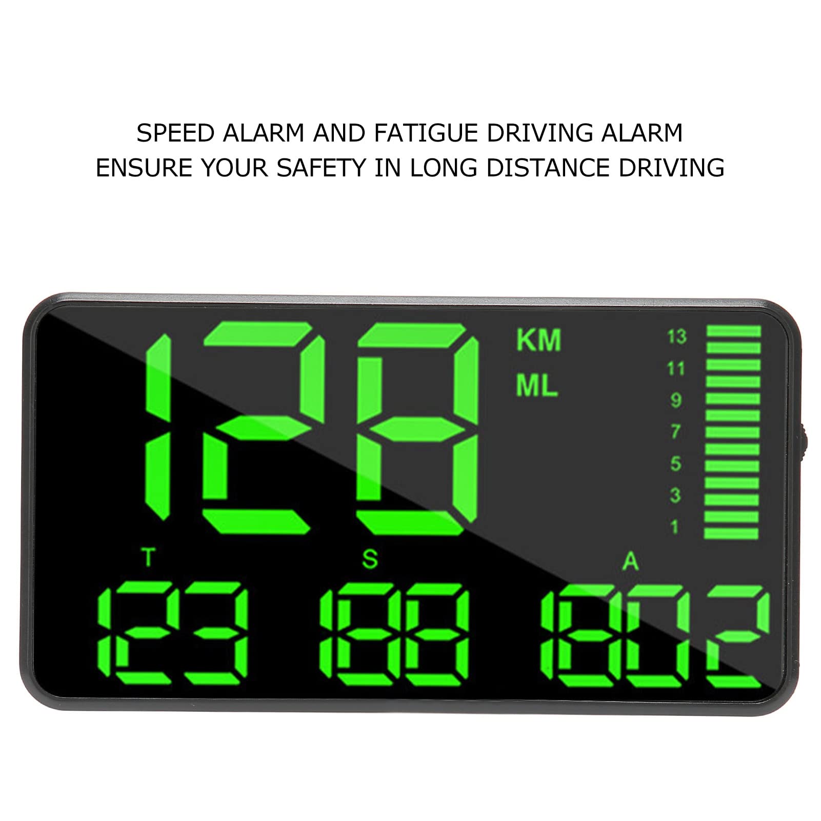 Uniwersalny pojazd inteligentny wyświetlacz HUD, cyfrowy prędkościomierz Mph Km/H, 2 alarm bezpieczeństwa, wyposażony w obrotowy stojak, GPS Head Up Display dla wszystkich modeli samochodów