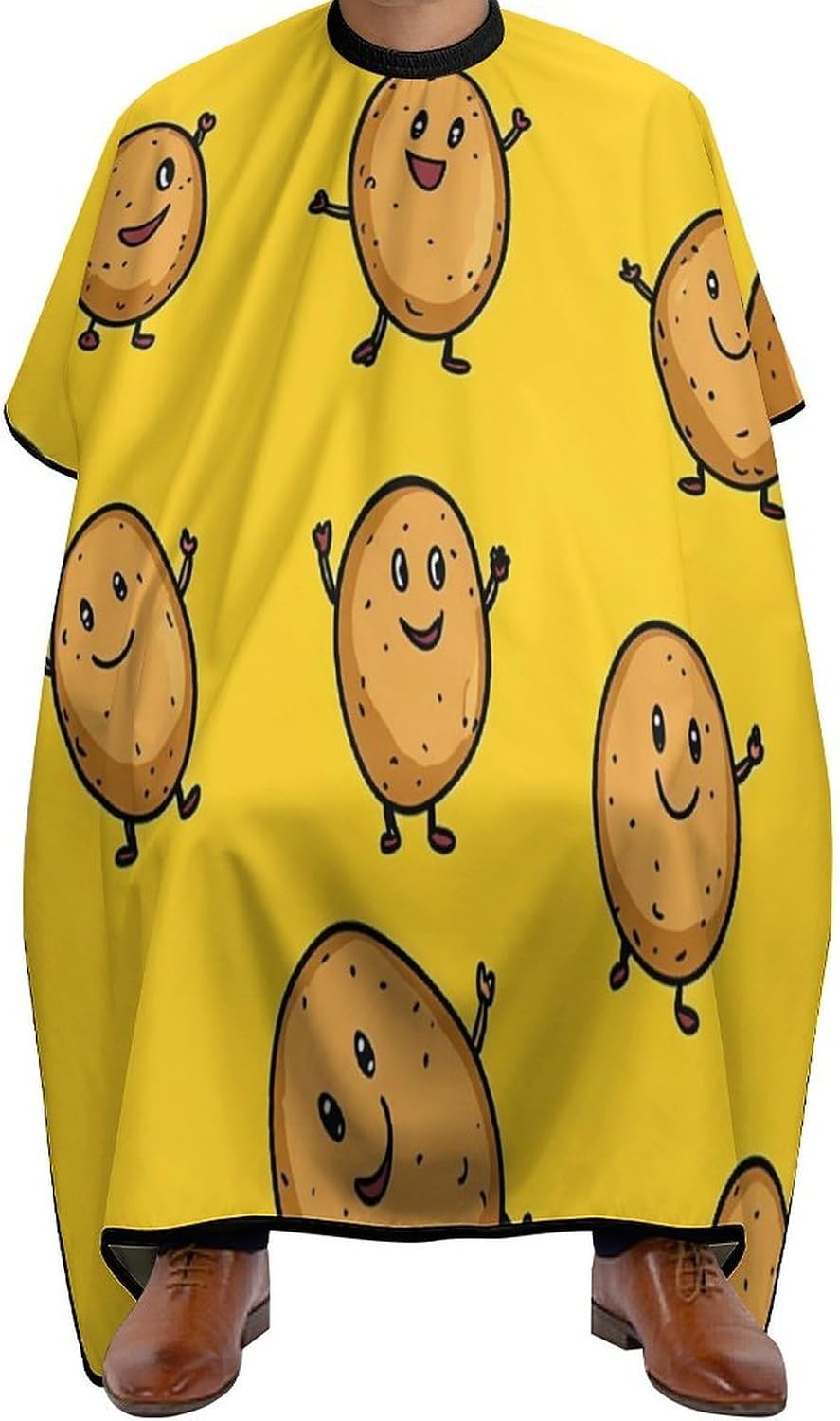 Cute Potatoes Barber Cape Professional Hair Cutting Apron Hairdresser Cape for Men Women
