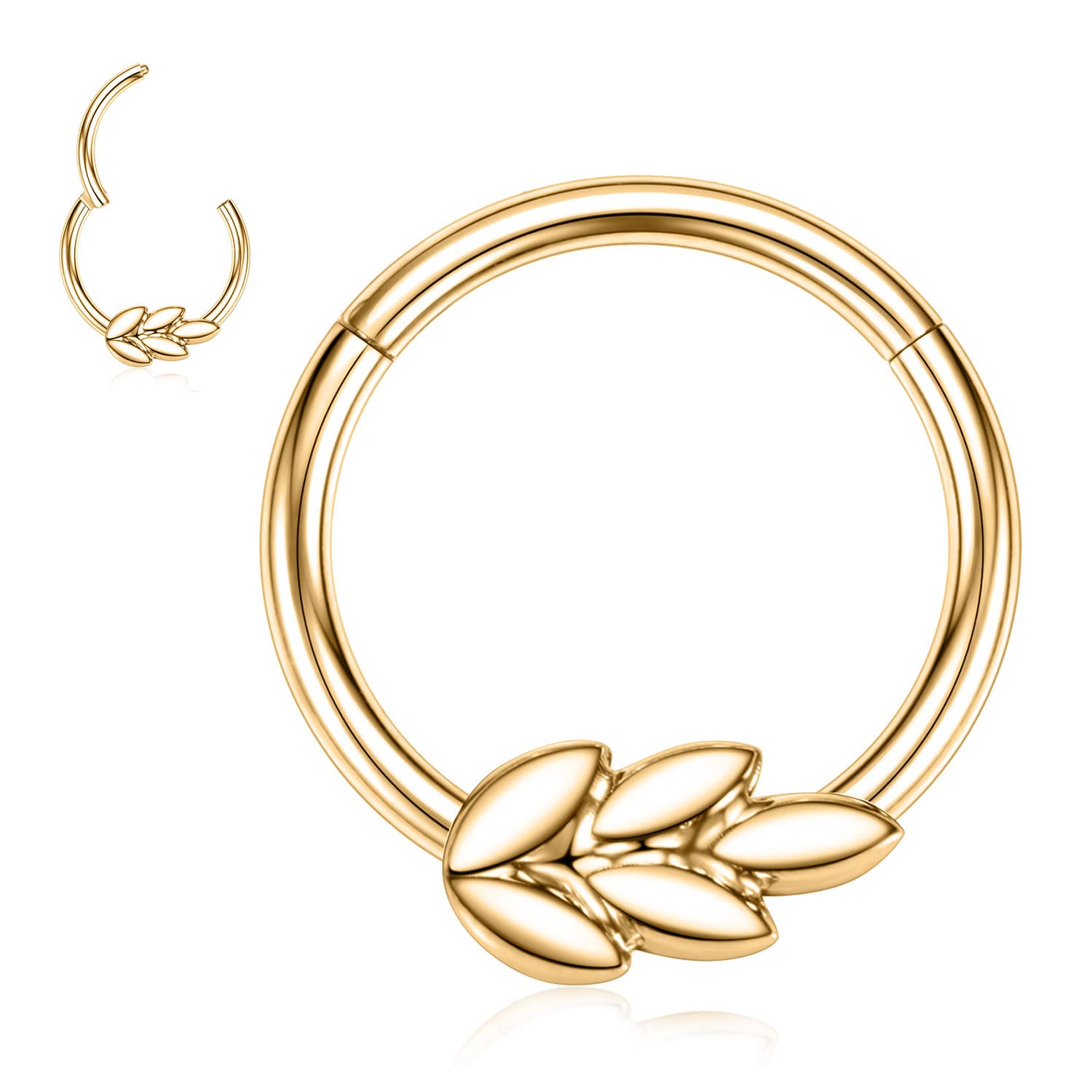 hengkaixuan Unique Animal Shape Septum Nose Ring Septum Jewellery 16G Daith Earrings Surgical Steel Nose Hoop Septum Clicker Conch Piercing Jewellery Rook Helix Tragus Cartilage Lobe Hoop Earring — view 12