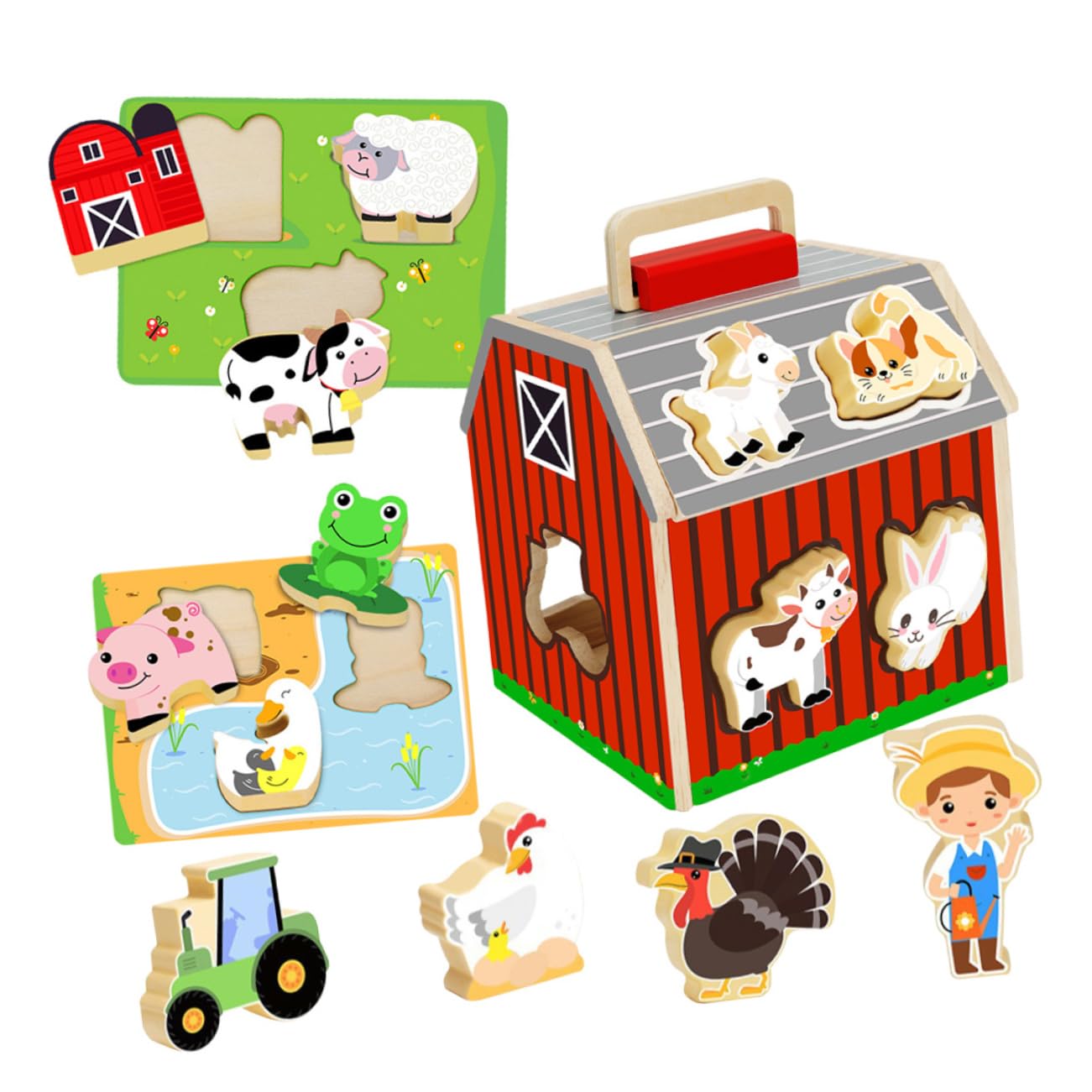 Puzzle de Cabane en Bois pour Garçon et Filles, Assemblage sans Colle | 1 Set, Design Interactif, pour Interaction Parent-garçon et Filles et Famille, Jouet Éducatif Montessori