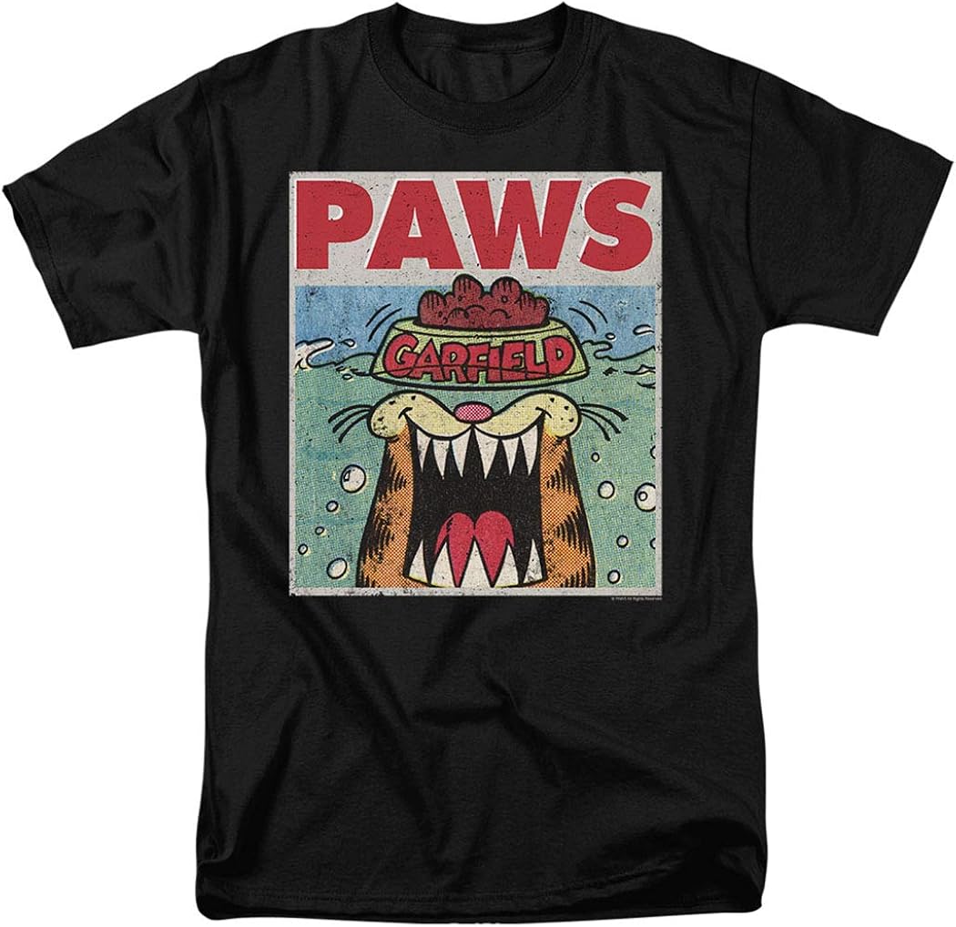 Garfield Paws Jaws Parody T Shirt & Stickers