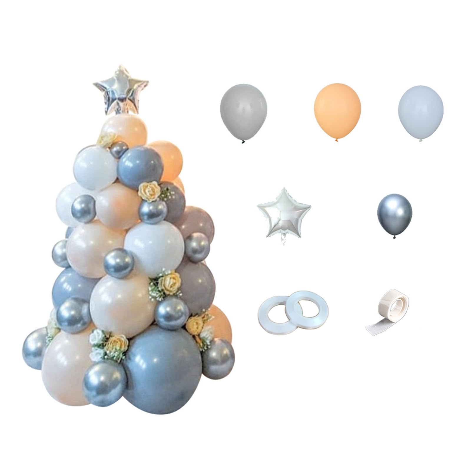 Amazon | FENOHREFEクリスマスツリーバルーン ダークグリーン五芒星