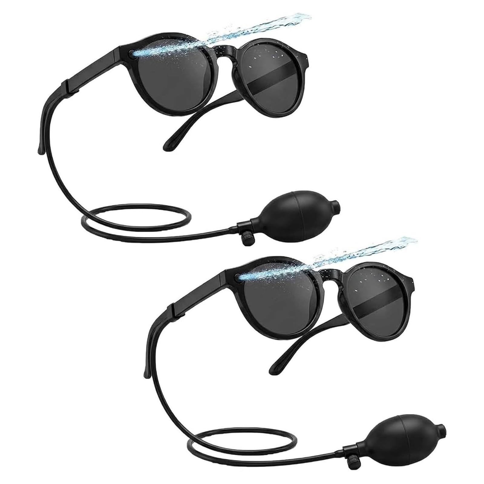 Prank Water Glasses with 90ml Hidden Reservoir – Stealthy Squirt Sunglasses for Adults – Hilarious Novelty Gag Gift for Summer Pool Parties, Beach Days and Practical Jokes (2Pack)