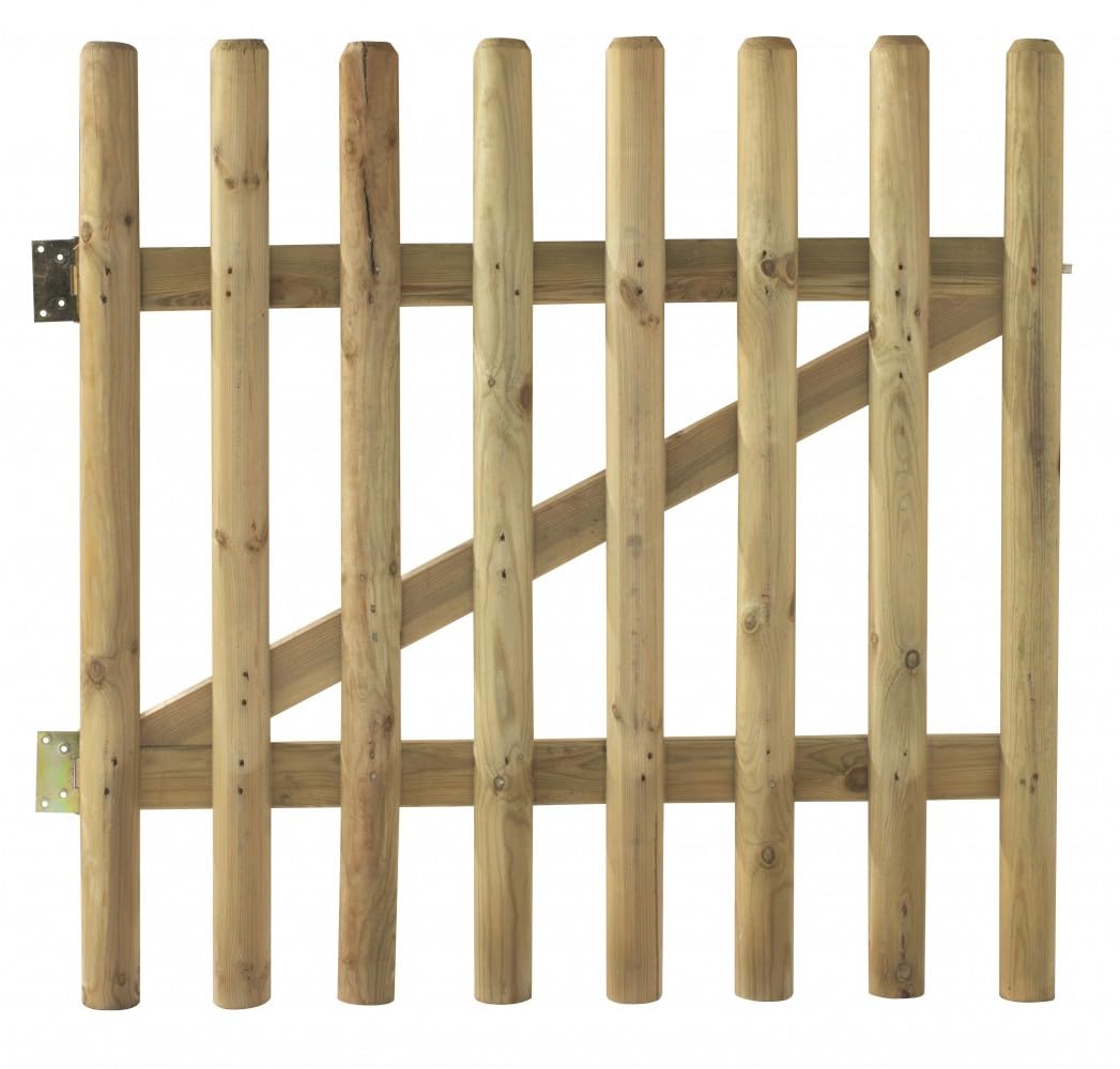 Portillon en Bois traité Autoclave 100 cm x 100 cm avec Chanière et Loquet - Buffalo