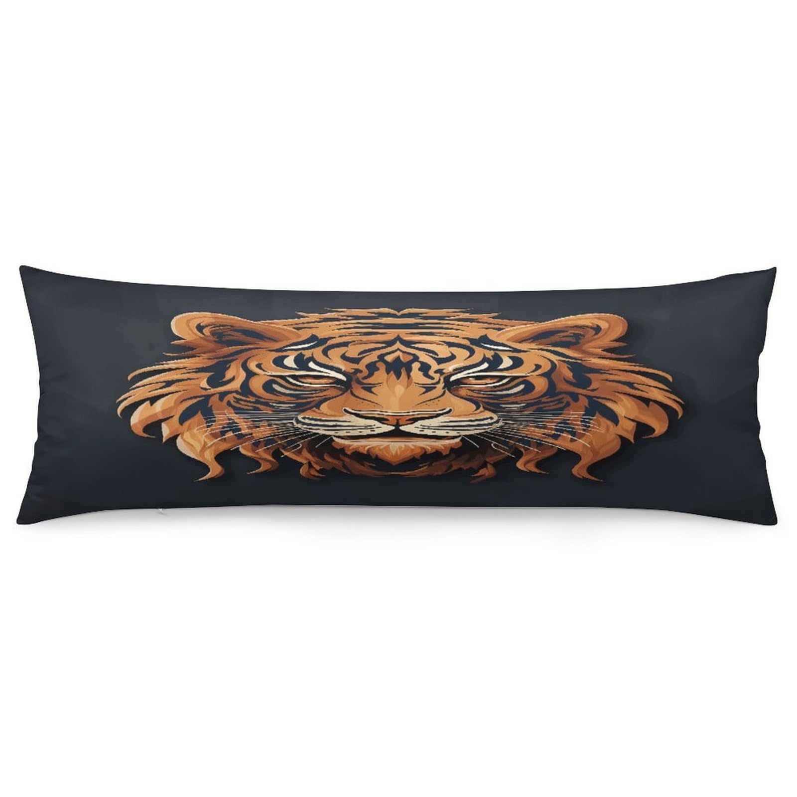 New Year Tiger Logo Design Body Pillow Cover Long Body Pillow Pillowcase with Hidden Zipper Ultra Soft Polyester Pillow Cases Breathable & Silky Long Pillows Case Cover 19x53 in