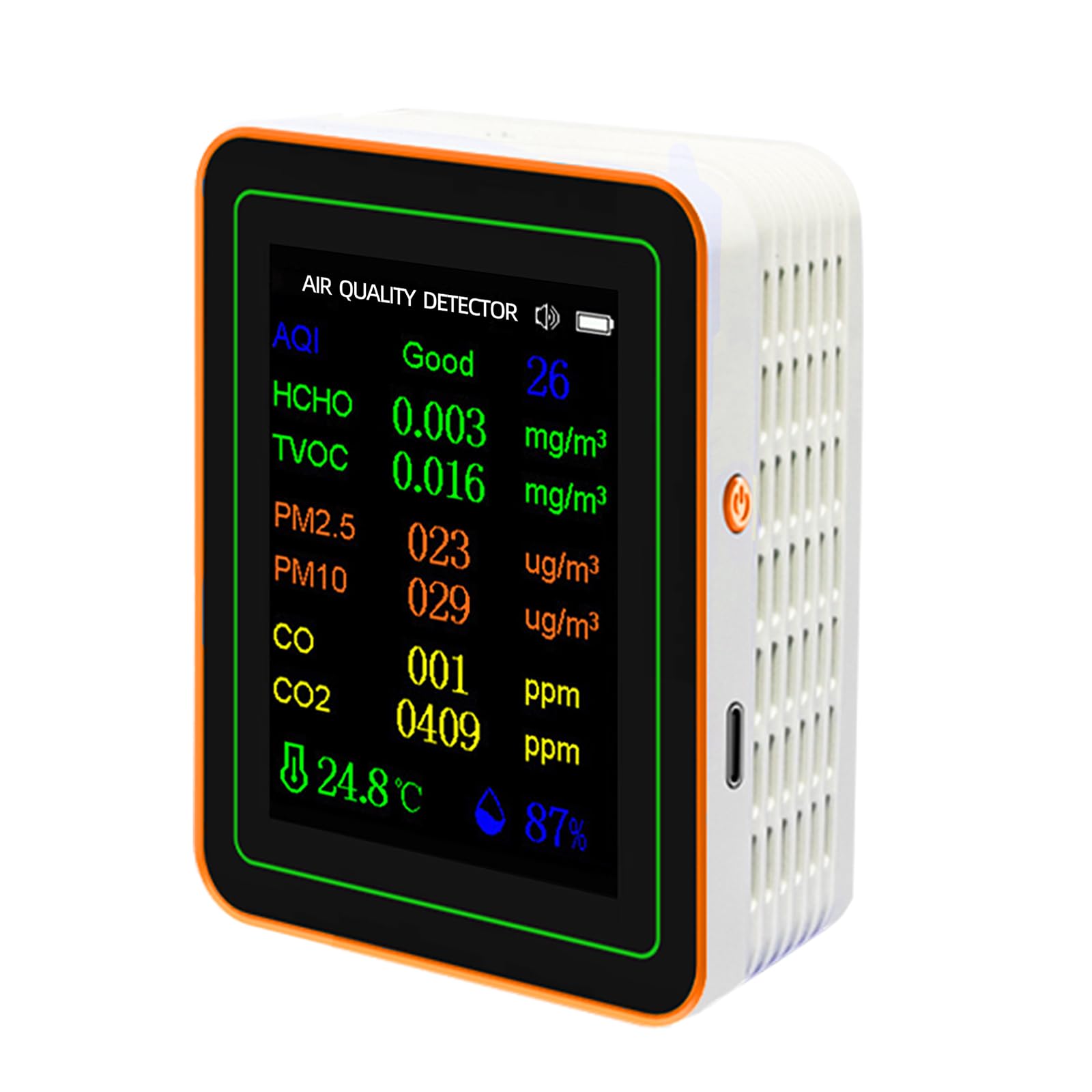 Air Detectors with Buzzers Multifunctional Accurate Tester HCHO TVOC CO2 Tester for Home Air Meter Detectors