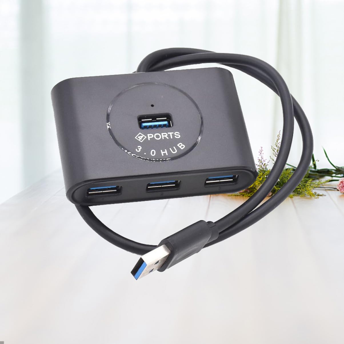 Housoutil Conectores De 3 Piezas A Hub USB De 4 Puertos Hub USB Redondo