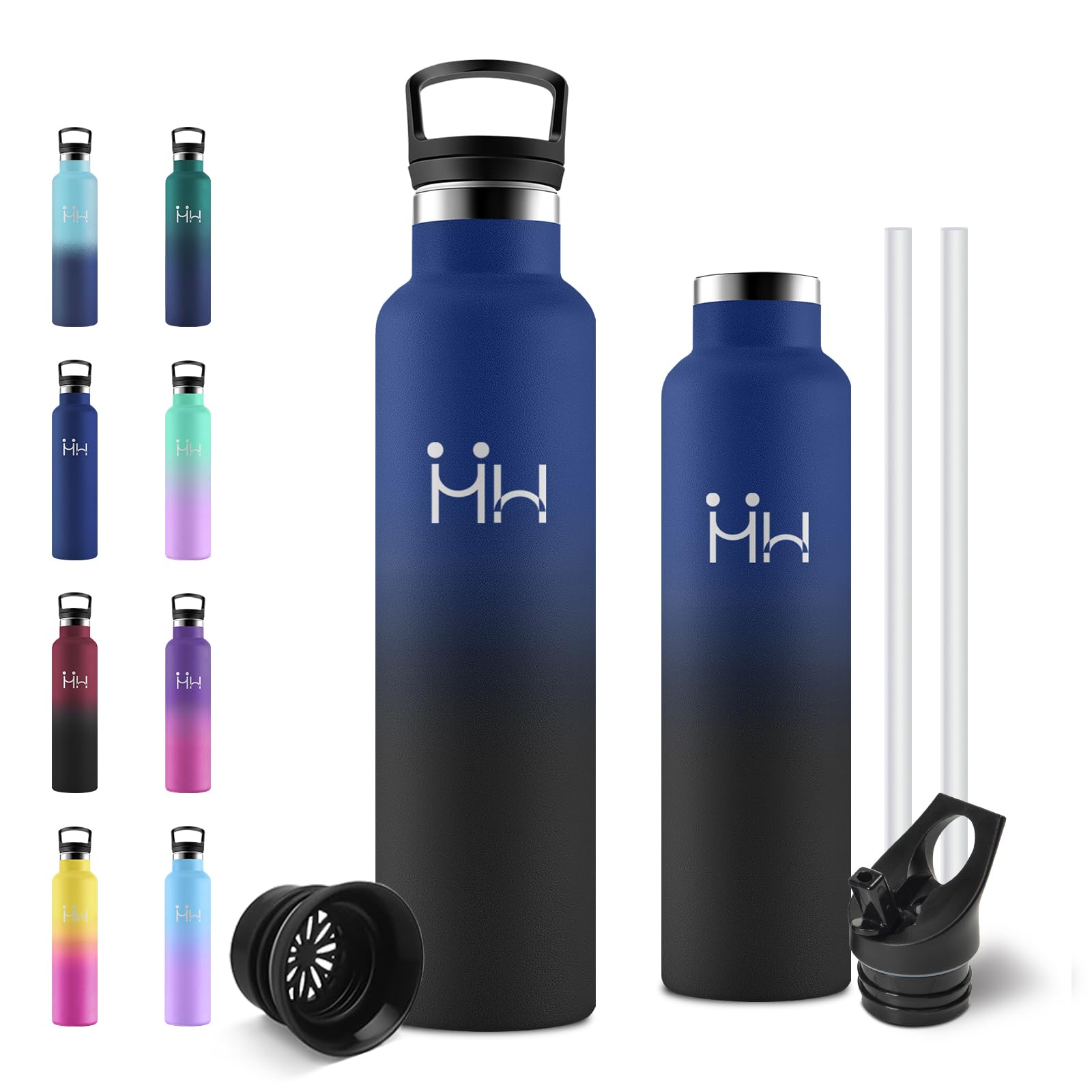 JAPORIA 1L Water Bottle Leak Proof with Straw, Double Layer Insulation, Water Bottle for Carbonated Drinks, Gym and Camping