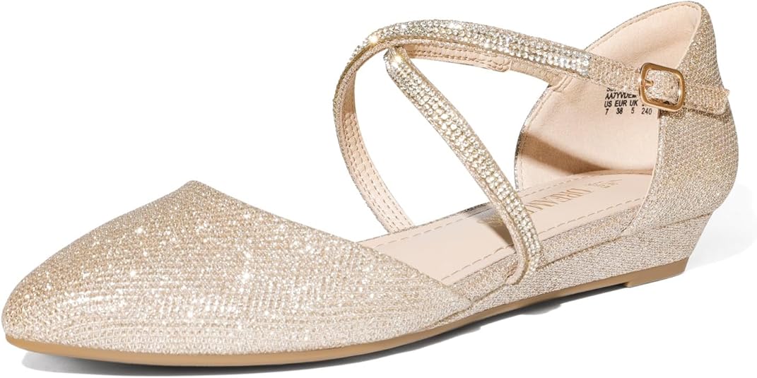 DREAM PAIRS Comfortabele ballerina's voor dames, platte platte platte