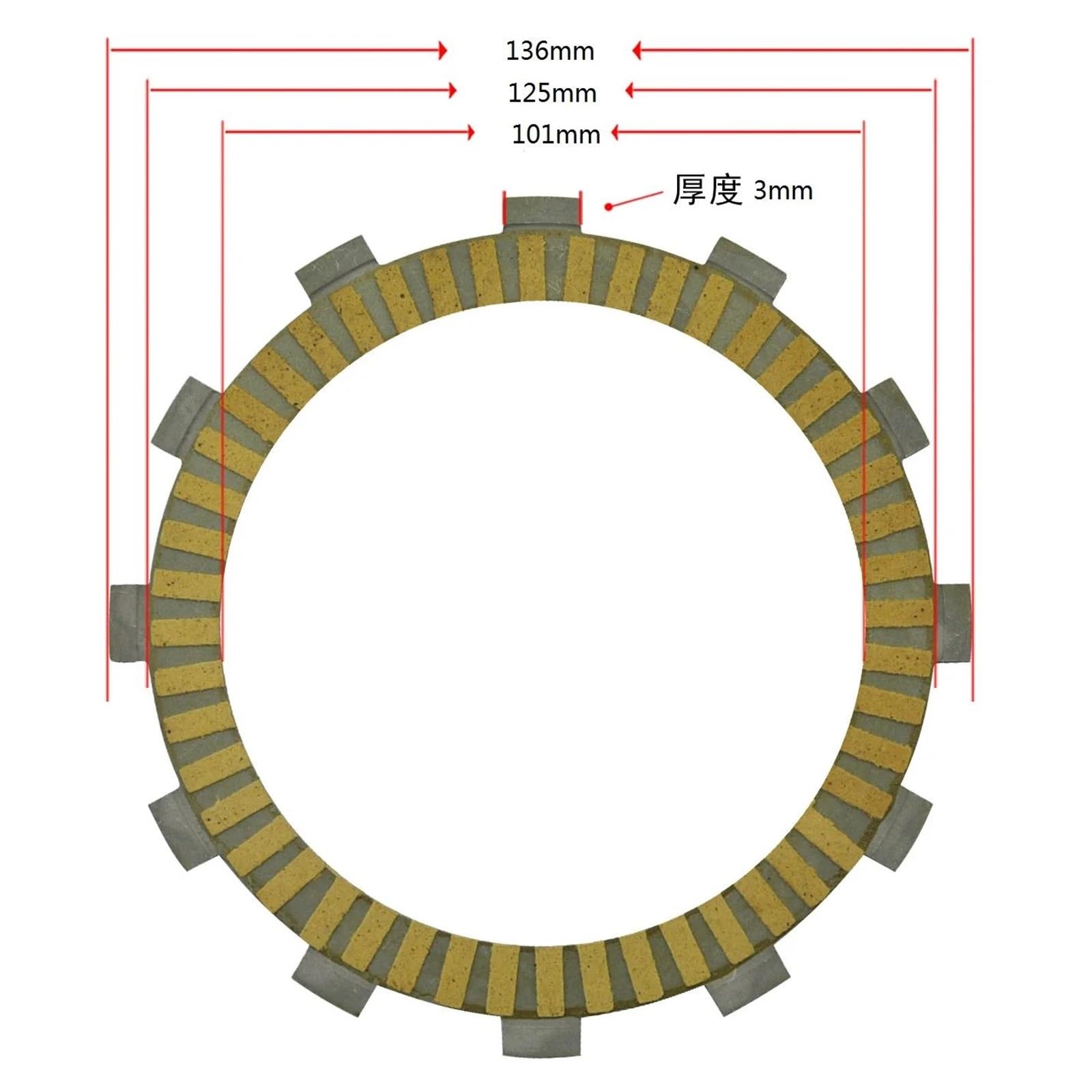 8 Pezzi Dischi Frizione In Fibra Moto Guarnizione Coperchio Carter Destro Per CRF250R 04-07 CRF 250 R CRF250
