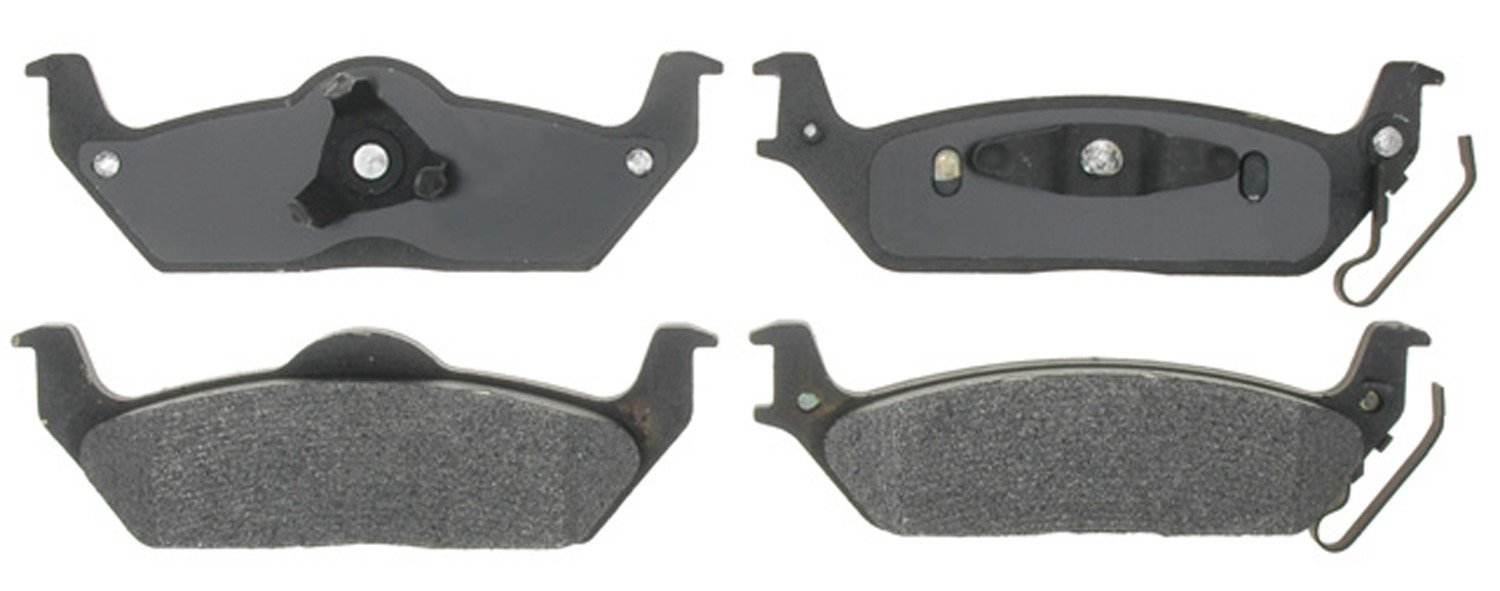 ACDelco Silver 14D1012M Semi-Metallic Rear Disc Brake Pad Set with Wear Sensor