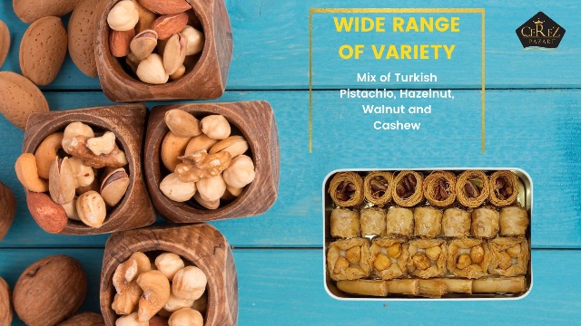 Amazon.com: Cerez Pazari Baklava Pastry 8.5oz, Baklava Gift Box