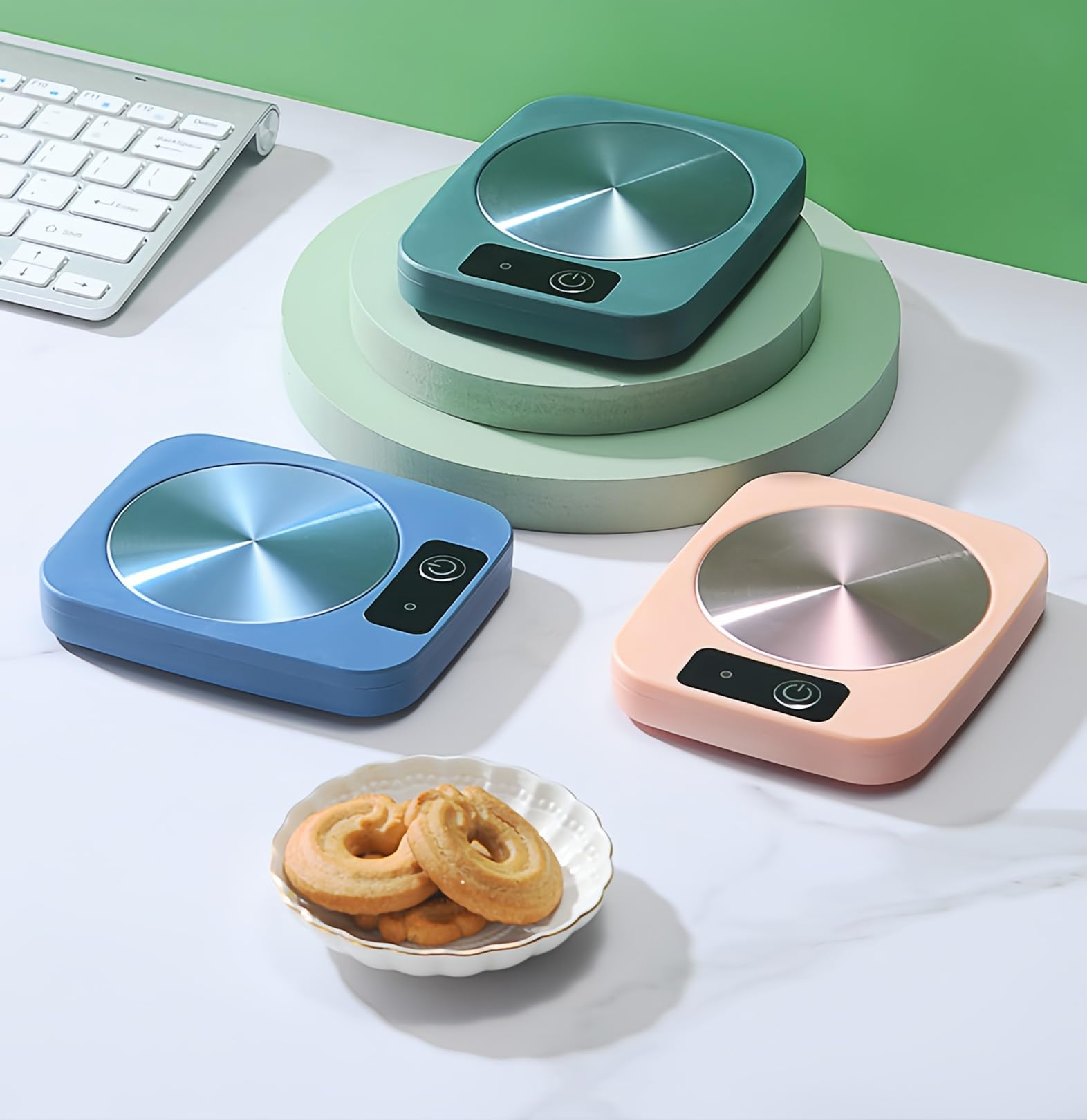 Calentador de taza de café con taza, calentador de café de temperatura constante de 131.0 °F, portavasos inteligente para calentar café, bebidas, leche, té y chocolate caliente (rosa) 4